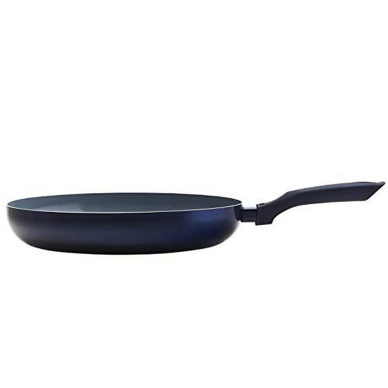 Imusa USA Blue Imu-25127 Ceramic Fry Pan with Soft Touch Handle, 12 Inch