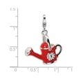 thumbnail image 2 of Sterling Silver 3-D Enameled Red Watering Can With Lobster Clasp Charm - Measures 31x23mm, 2 of 2