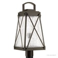 thumbnail image 4 of Urban Ambiance Luxury Coastal Outdoor Post/Pier Light, Size: 21-3/4"H x 10-1/2"W, with Transitional Style Elements, Olde Bronze Finish and Clear Water Shade, UHP1056, 4 of 4