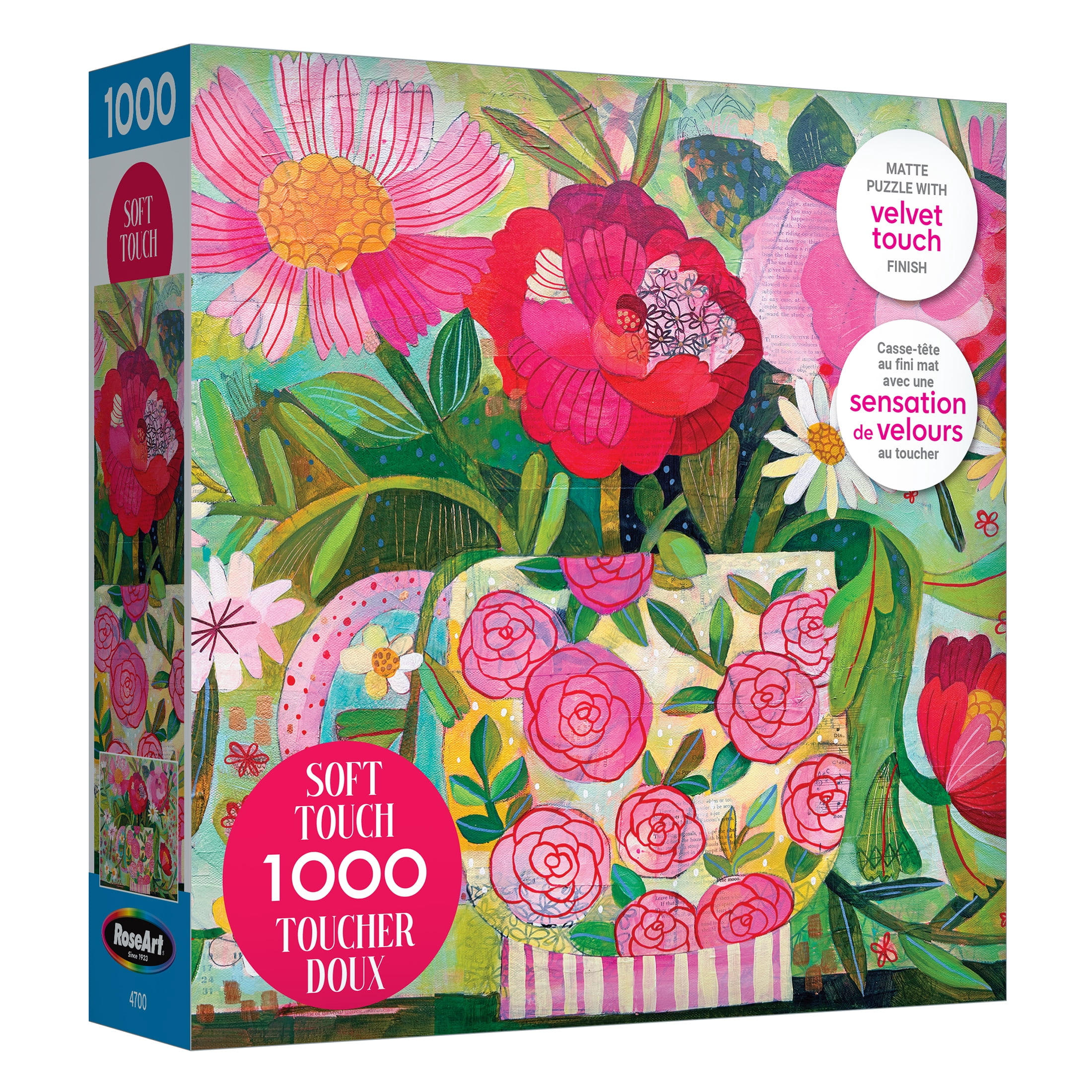RoseArt - Soft Touch 1000-Piece - CUP FULL OF ROSIE - Adult Interlocking Puzzle