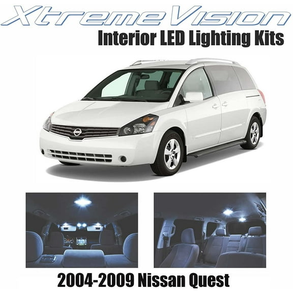 Xtremevision Interior LED for Nissan Quest 2004-2009 11 Pieces Cool White Interior LED Kit   Installation Tool