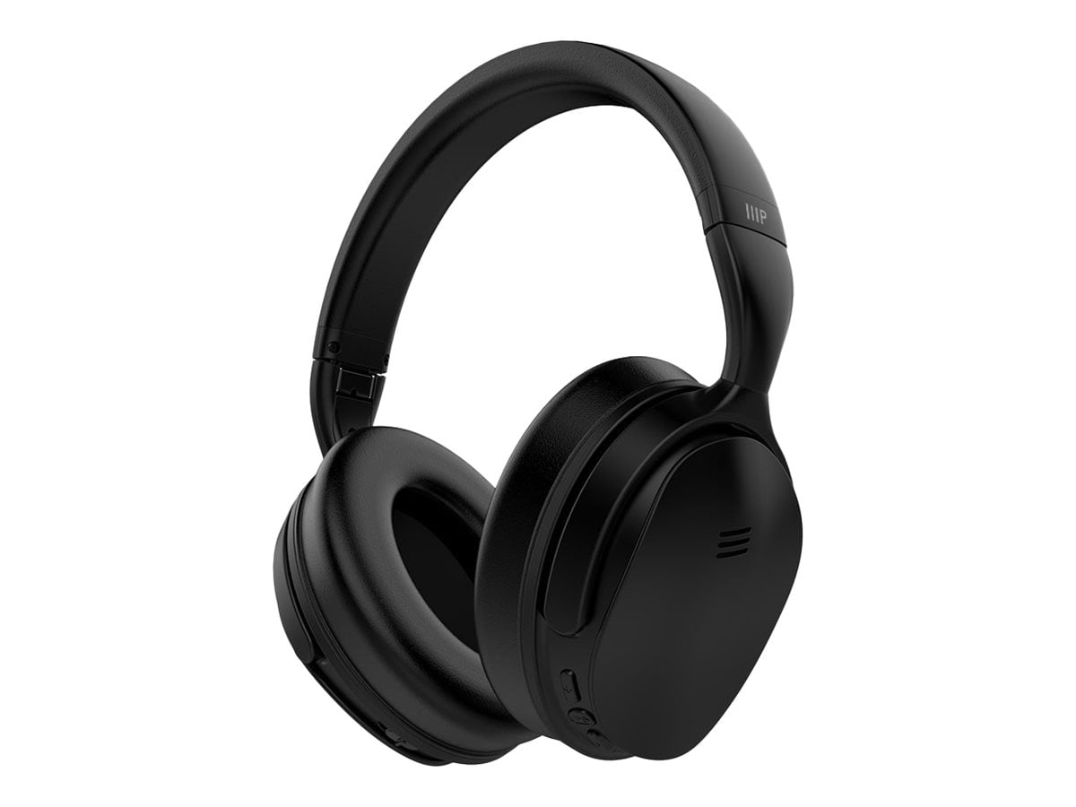 Monoprice BT-300ANC - Headphones mic - full size - Bluetooth - wireless - active noise canceling - 3.5 mm jack - Walmart.com