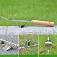 thumbnail image 5 of Lawn weeder, bindweeder, stainless steel hand weeder, weed cutter with wooden handle, garden tools, manual weed rooting fork, 5 of 8