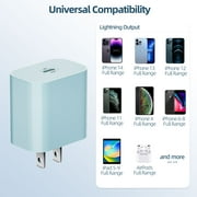iPhone Charger Fast Charging 20W PD USB-C Wall Charger and 6 FT USB C Charging Cable iPhone Fast Charger Compatible with iPhone 14 13 12 11 X 8 7 6 More