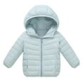 thumbnail image 5 of JUMEYU Girls Puffer Jackets Girls Winter Puffer Lightweight Coat Thick Padded Soft Fleece Jacket with Hood Size 9-10 (Sky Blue,9-10 Years), 5 of 9