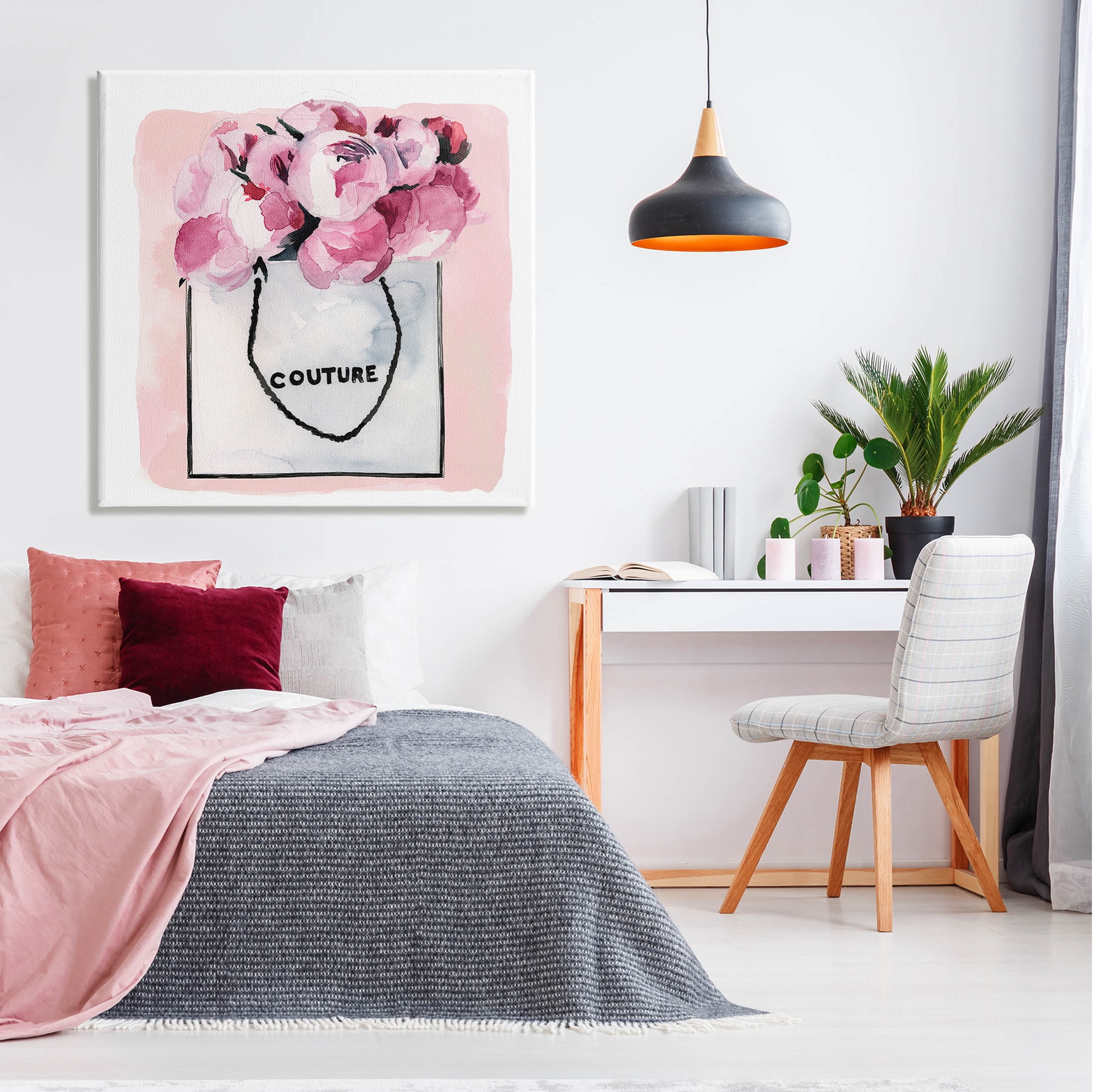 Stupell Industries Blooming Pink Peonies Glam Arrangement Graphic Art Gallery Wrapped Canvas Print Wall Art, Design by Jennifer Paxton Parker