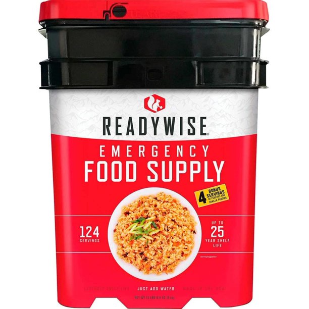 Emergency Food Supply 124 Servings, UP TO 25 YEAR SHELF LIFE By Brand