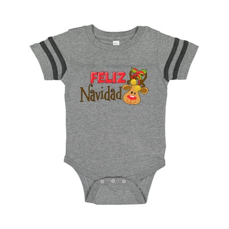 

Inktastic Christmas Feliz Navidad with Cute Reindeer Gift Baby Boy or Baby Girl Bodysuit