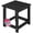 Black-a:Square Table, variant on End Table Orange C:oval Double Layer Outdoor Indoor