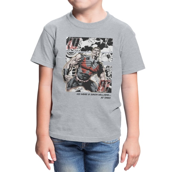 Marvel Comics Wonder Man Is Simon Williams Youth T Shirt (Sport Grey, XS-XL)