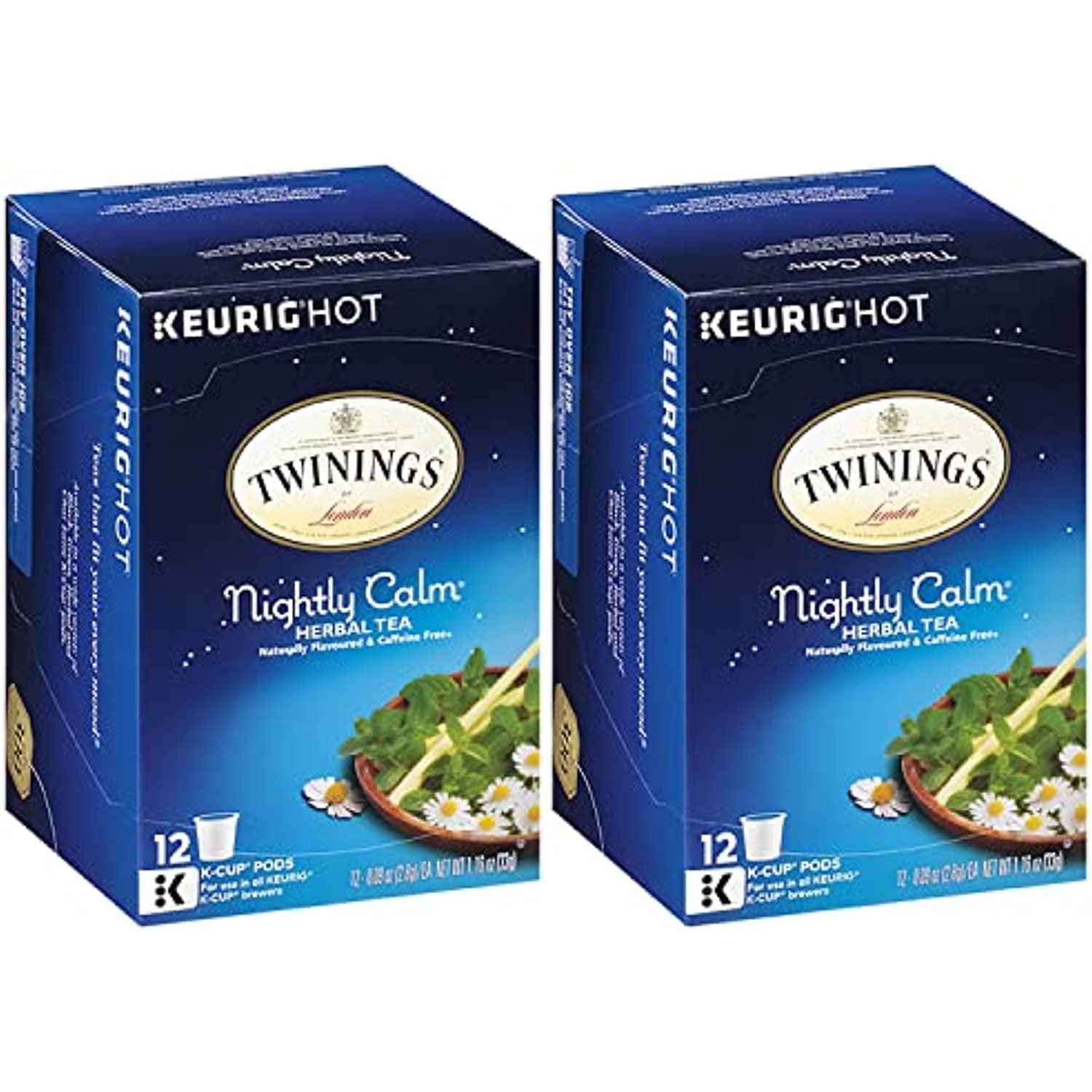Twinings Nightly Calm Herbal Tea KCup Pods For Keurig, Sleep Tea
