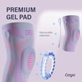 thumbnail image 6 of Caspe Knee Brace with Patella Gel Pad & Side Stabilizers, Compression Knee Sleeve for Men & Women, 2 Pack, Pink, 6 of 10