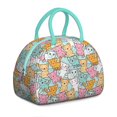 thumbnail image 1 of Sac à Lunch Motif Chat Géométrique – Design Moderne, Sac à Lunch Réutilisable Isolé pour les Trajets et Activités Extérieures, 1 of 4