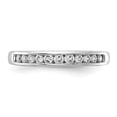 thumbnail image 4 of 14K White Gold Diamond, Lab Grown Round Ring Band Diamond VS SI, D E F, 1 3ct Channel , Size 5, 4 of 6