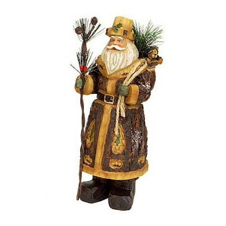 14" Vibrantly Colored Rustic Finish Santa Claus ChristmasTabletop Figurine