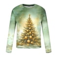 thumbnail image 5 of Blusas y camisas de manga larga con cuello redondo para hombre Blusa de manga larga con cuello redondo y estampado navideño para hombre Blusa de poliéster para hombre, 5 of 5