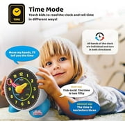 BEST LEARNING Interactive Talking Clock Toy for Kids 3-6 Years Teaches Time with Quiz and Sleep Mode