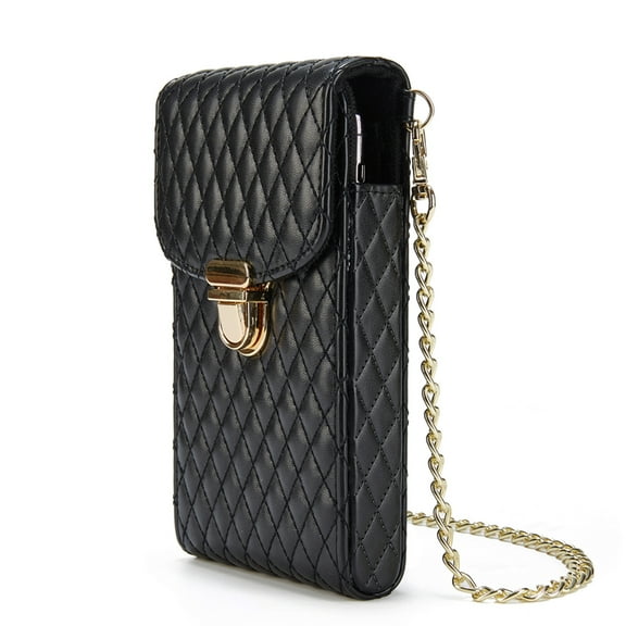 Alltyech Small Crossbody Bag Cell Phone Purse Wallet Leather Card Slot Clutch for Women Fit for 6.5" Phone, iPhone 13 Pro/iPhone 11/Samsung Galaxy S22 /S21/S21 /Note 20/A53 13/Google/MOTO -Black