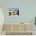 thumbnail image 2 of Stupell Industries Relaxing Waterfront Boardwalk Beach Chairs Summer Scene Painting White Framed Art Print Wall Art, Design by Tom Mielko, 2 of 8