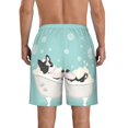 thumbnail image 3 of KLL French Bulldog Taking a Bath Men's Casual Summer Beach Shorts Hawaiian Shorts with Pockets-Large, 3 of 5