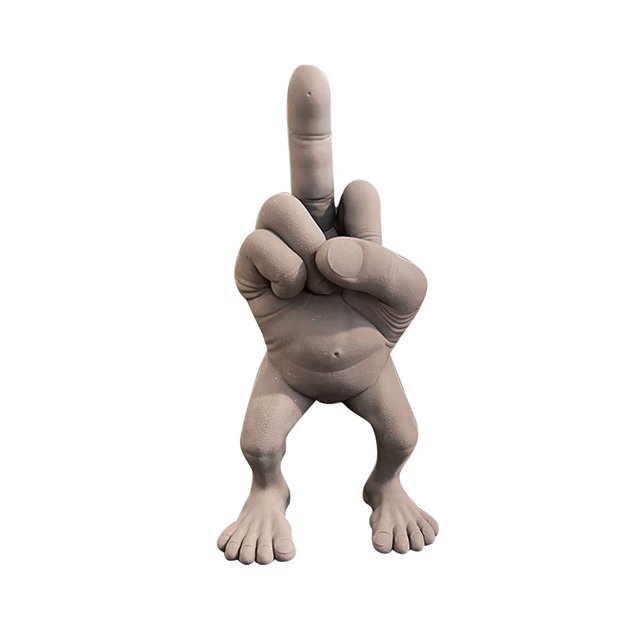 Figura Del Dedo La Escultura Con Habitación Resina Las Piernas 7 5/17 5 Cm