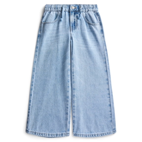 Gogo Star Girls Wide Leg Pull-On Jeans, Size 5–18