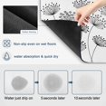 thumbnail image 6 of Dandelion Dish Drying Mats for Kitchen Counter, Spring Fields Black Dandelion Floral Absorbent Coffee Bar Mat with Non-slip Rubber Backed Quick Drying Dish Rack Pad 16"x18", 6 of 9