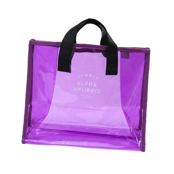 Bolso elegante Colco bolsas de aseo grandes Bolsa transparente para conciertos trabajo deportes viajes Violeta