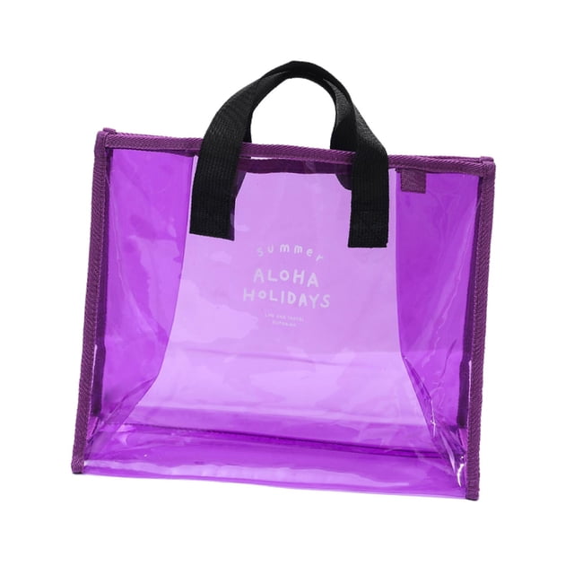Bolsa grande Totes transparente Hugo para deportes conciertos playa viajes Violeta