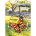 thumbnail image 3 of Dicksons Anyone in Christ New Creation Orange Butterfly 6 x 6 Glass Sun Catcher with Suction Cup, 3 of 3