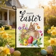 thumbnail image 6 of QuanTara Double-Sided Easter Garden Flag, 11.8"x17.7" Outdoor Spring Yard & Patio Decoration, Burlap Linen Banner for Easter Basket Fillers, Home Party Decor, 6 of 6