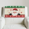 thumbnail image 2 of TSOVTHRID Embroidery Santa Claus Snowflake Print Sofa Headrest Cover Non Slip Headrest Protector for Recline Chair PU Leather Head Protector Cover for Living Room Christmas Decor 17x27in, 1 Piece, 2 of 7