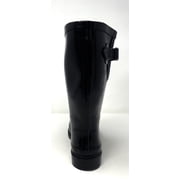 Women’s Forever Young Mid-Calf Rain Boots – Waterproof Rubber Boots with Adjustable Side Buckle – Durable Non-Slip Sole for Wet Weather, Gardening, Outdoor Work, and Everyday Wear