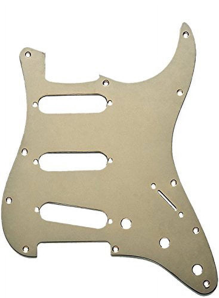 1-Ply Gold Anodized Aluminum 11-Hole Mount S/S/S Stratocaster Pickguard