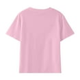 thumbnail image 6 of EGNMCR Father's Day Pinks Toddler Boy Girl Shirts Baby Boys Girl Comfortable Solid Color Father's Day Print Short Sleeve Cotton T-shirt Top-Pinks-150 - Spring/Summer Savings Clearance, 6 of 6