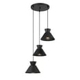 thumbnail image 5 of Meridian M100139NB 3-Light Multi-Point Chandelier in Natural Brass, 5 of 7