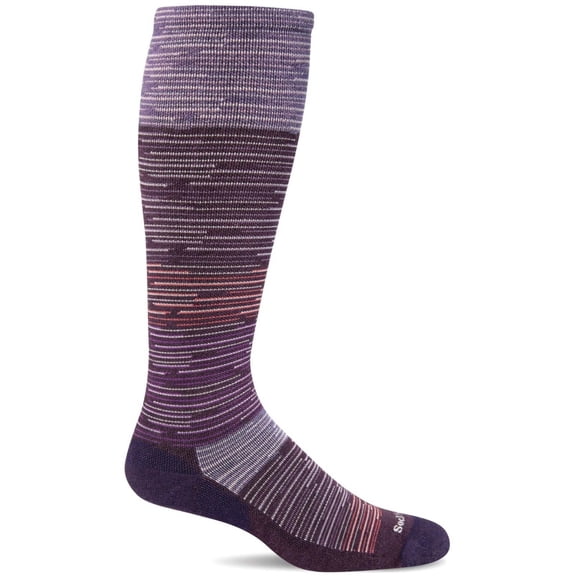 Sockwell Womens Good Vibes Moderate Compression Knee-high Socks. Blackberry