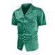 thumbnail image 1 of Blusa y camisa de manga corta con cuello vuelto para hombre, camisa brillante de manga corta con cuello vuelto, blusa de manga corta con cuello vuelto, abrigo de poliéster para hombre, 1 of 9