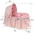 thumbnail image 6 of Badger Basket Foldable Doll Rocking Cradle with Hood for Dolls up to 22 inches- Pink/Rosebud, 6 of 11