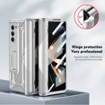 thumbnail image 4 of Dteck Case for Samsung Galaxy Z Fold5,Magnetic Hinge Protection Case Shockproof Hard PC Kickstand with Front Screen Protector Armor Cover for Galaxy Z Fold5,Silver, 4 of 7