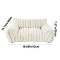 thumbnail image 2 of MIRVAXEN All‑Season Washable Pet Sofa Bed,Pet Bed With Removable Zipper Cover, Base Soft Support Cushion Bed for Dogs and Cats(Beige), 2 of 7