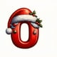thumbnail image 1 of Seyotauo 2025 Alphabet Ornaments for Christmas Tree, Acrylic Christmas Santa Claus Hat Alphabet Ornaments with White Beard, Red Alphabet Ornaments for Crafting Christmas Tree Decor, 1 of 2