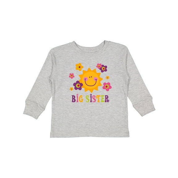 Inktastic Sunny Big Sister Girls Long Sleeve Toddler T-Shirt