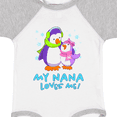 thumbnail image 4 of Inktastic My Nana Loves Me Cute Penguins Girls Baby Bodysuit, 4 of 5