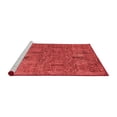 thumbnail image 2 of Ahgly Company Machine Washable Indoor Round Abstract Red Modern Area Rugs, 6' Round, 2 of 4