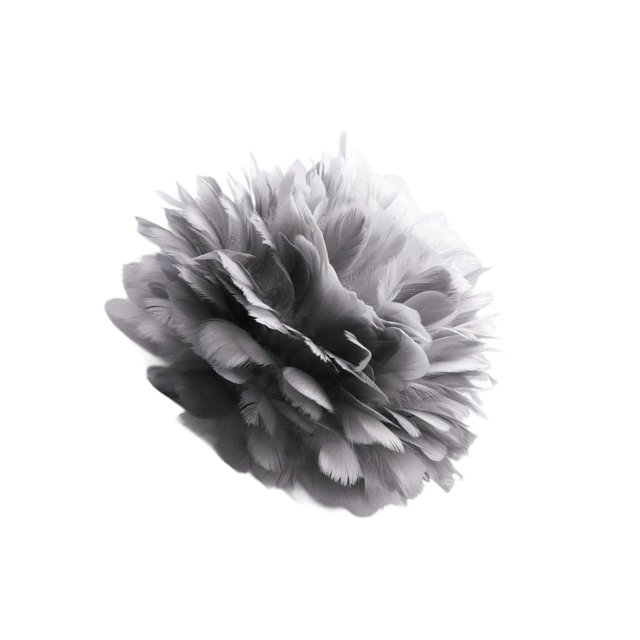 maskred Artificial Feather Light Shade Lamp Shade Lamp for Lamp Floor Bulb Table E27 Gray Diameter 350mm