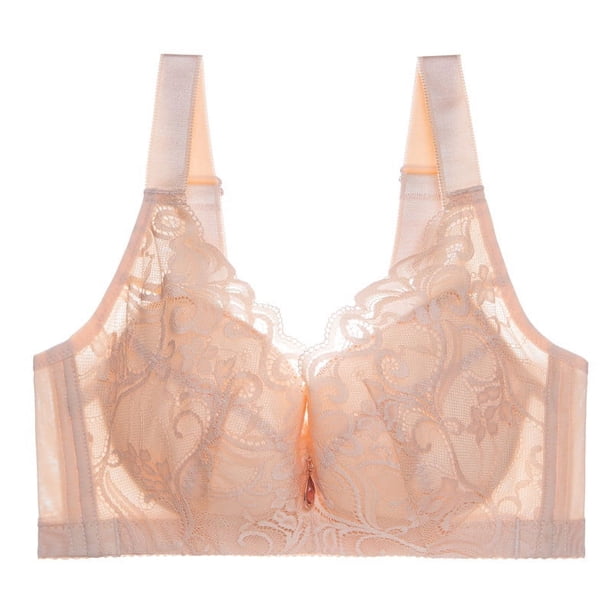 Sujetador de encaje sexy ultrafino de talla grande, sin aros, push-up, ajustable, ropa interior para mujer