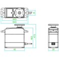 thumbnail image 3 of 2 Pcs MG996R Moteur Servo en Métal Moteur Servo à Couple Élevé pour Voiture Intelligente Robot Bateau RC Hélicoptère Raccords de Bras Mécaniques (Angle de Contrôle 360)_cadeau Spécial, 3 of 5