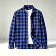 thumbnail image 5 of TRUNZI Mens Plaid Long Sleeve Button Down Shirts Regular Fit Work Office Suit Gingham Shirts with 2 Chest Pockets, 5 of 8