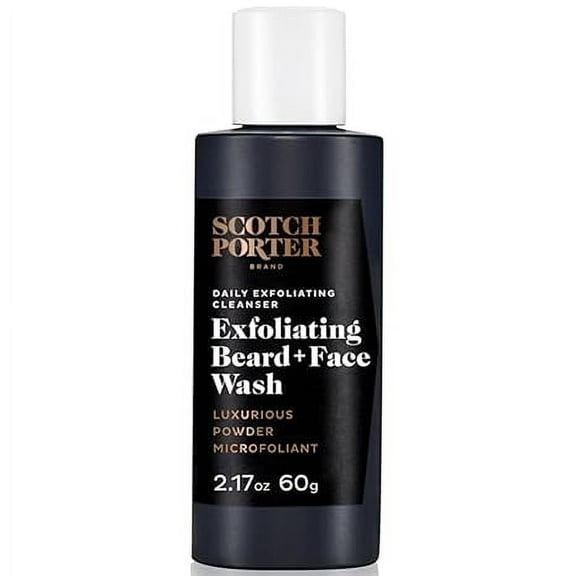 Scotch Porter Exfoliating Beard And Face Cleanser For Men, 2.17 Oz